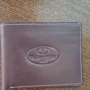 Valentino Dark Brown Leather Card Holder